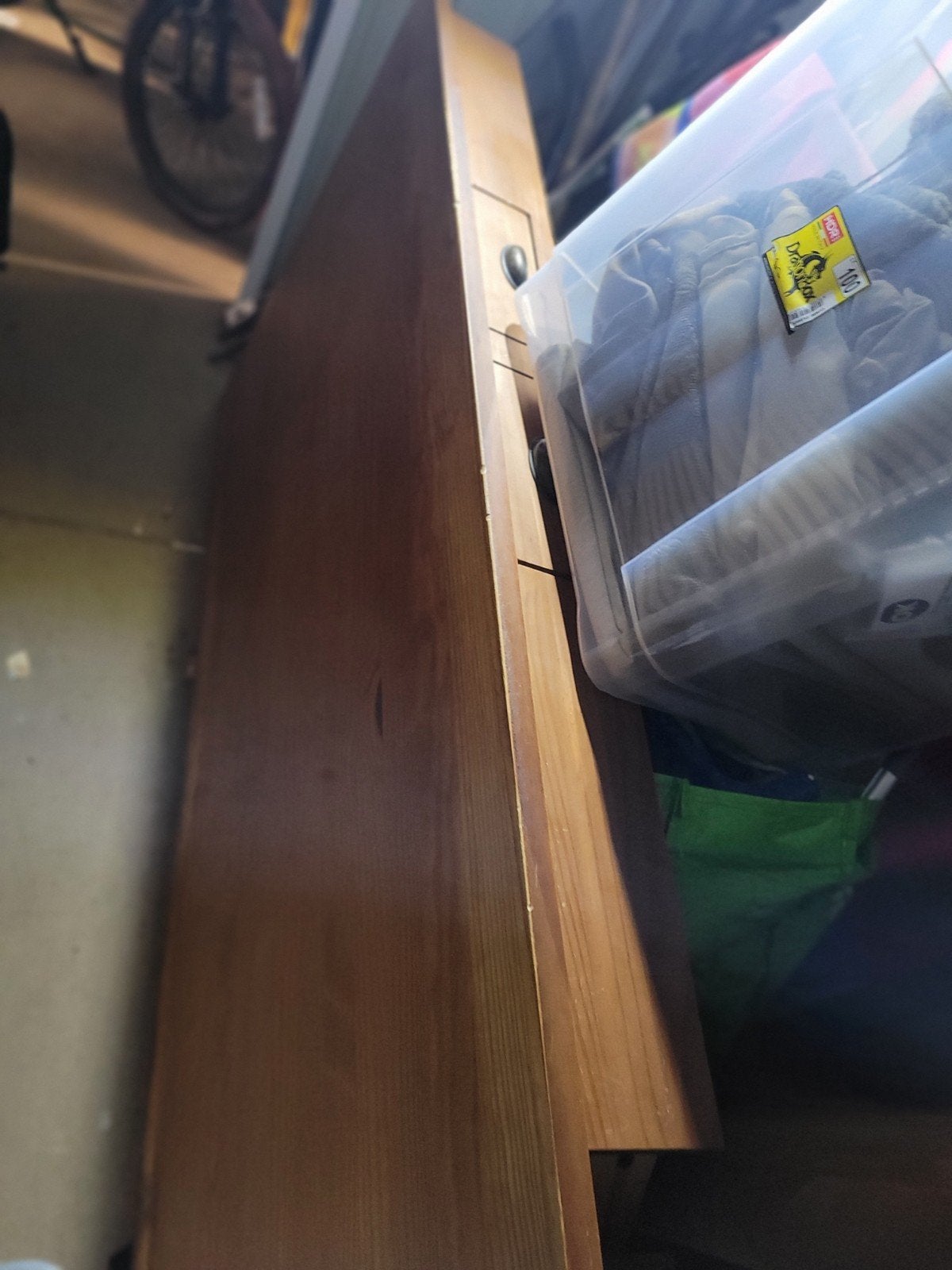 Houten dressoir met lades en deuren, Ophalen, Gebruikt