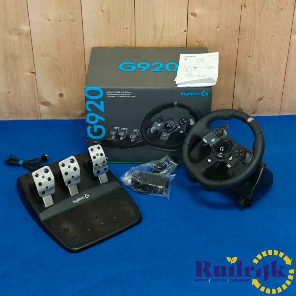Logitech G920 Race stuur met pedalen XBOX / Windows - ZGAN, Spelcomputers en Games, Logitech, Zo goed als nieuw, Support@logitech.com