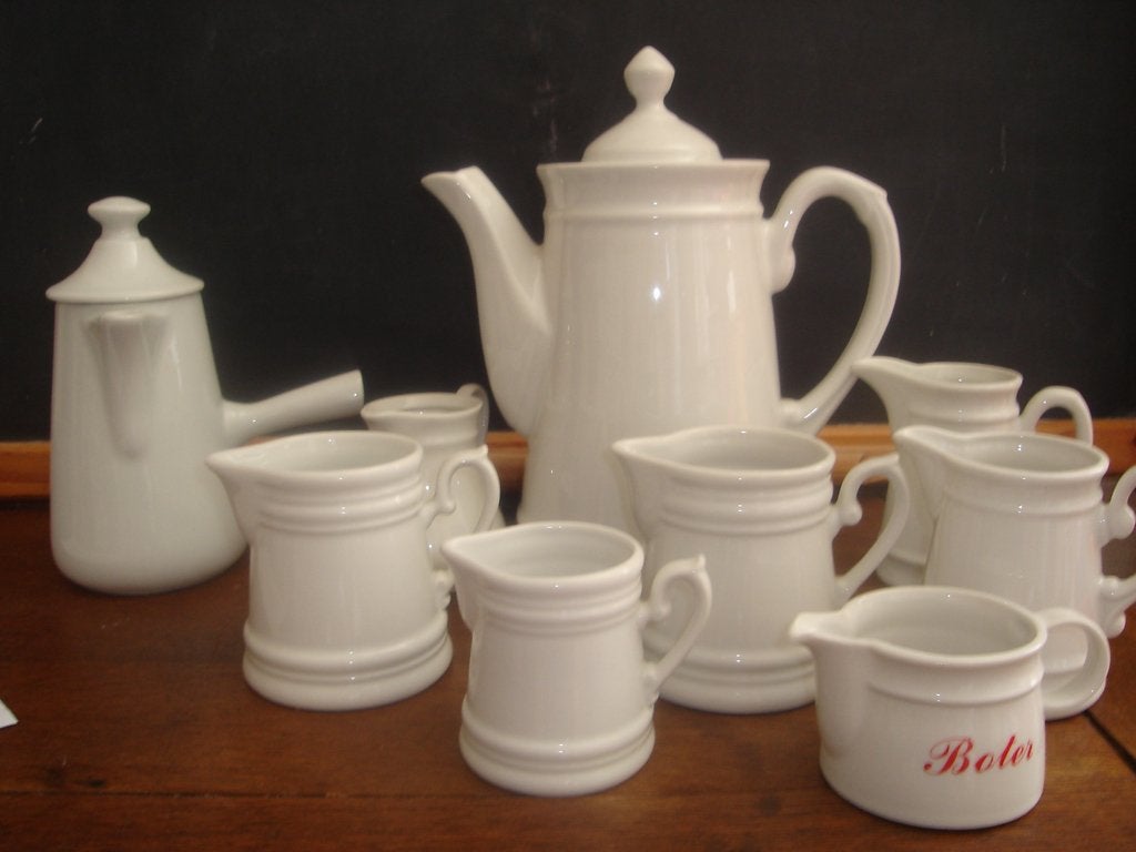 wit melkkantje suikerpot brocante, Antiek en Kunst, Curiosa en Brocante, Ophalen of Verzenden