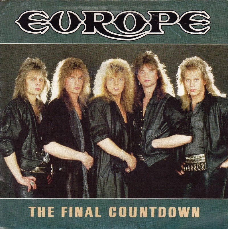 Europe "The Final Countdown "- met fotohoes, Ophalen, Gebruikt, Pop
