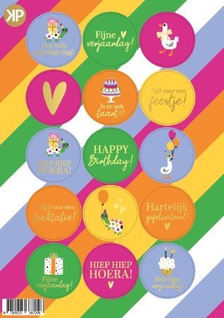 Sticker vellen - Verjaardag stickers (mix mogelijk), Ophalen of Verzenden, Nieuw, Overige typen