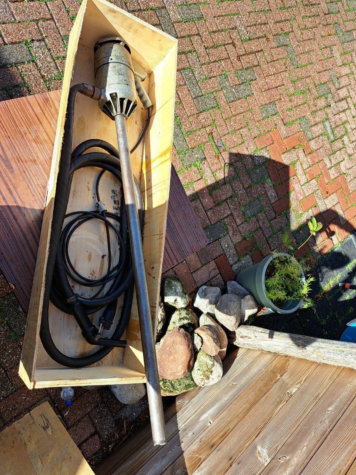 Oude elektrische vat brandstofpomp, Ophalen of Verzenden, Gebruikt