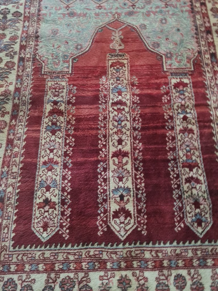 Vintage wollen vloerkleed Louis de Poortere, Huis en Inrichting, Heikant 21 Kaatsheuvel, 100 tot 150 cm, Belle Vieille Brocante