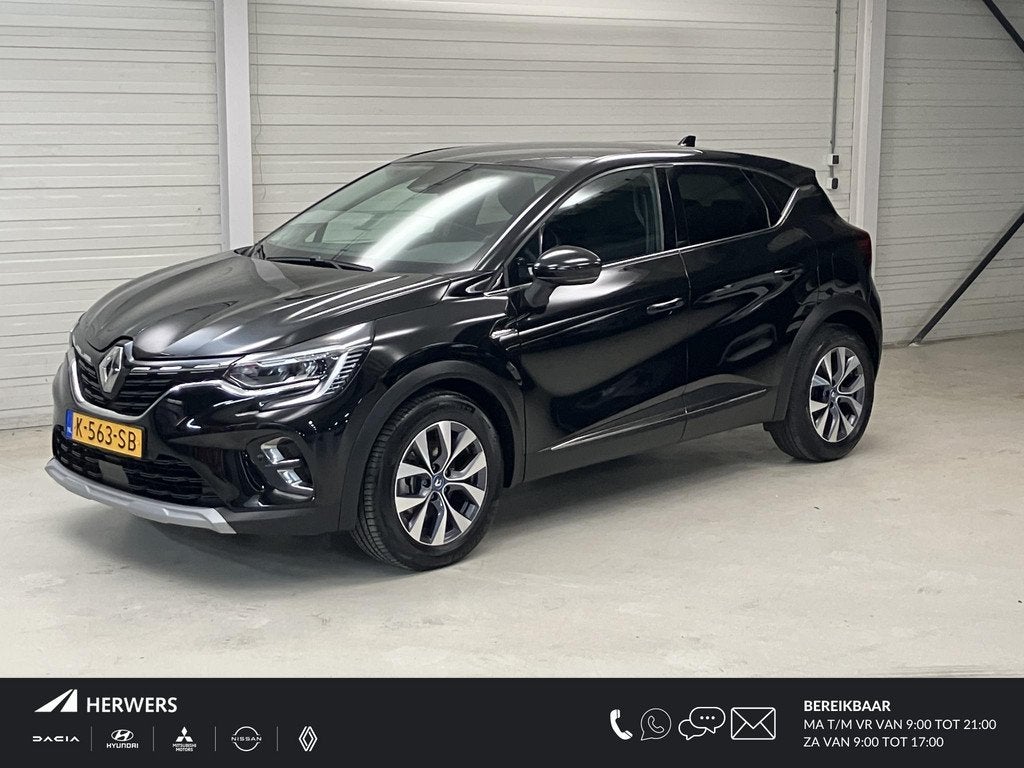 Renault Captur 1.6 E-Tech Plug-in Hybrid 160 Intens / Eerste, Auto's, Renault, Stof, Gebruikt, 4 cilinders, Zwart