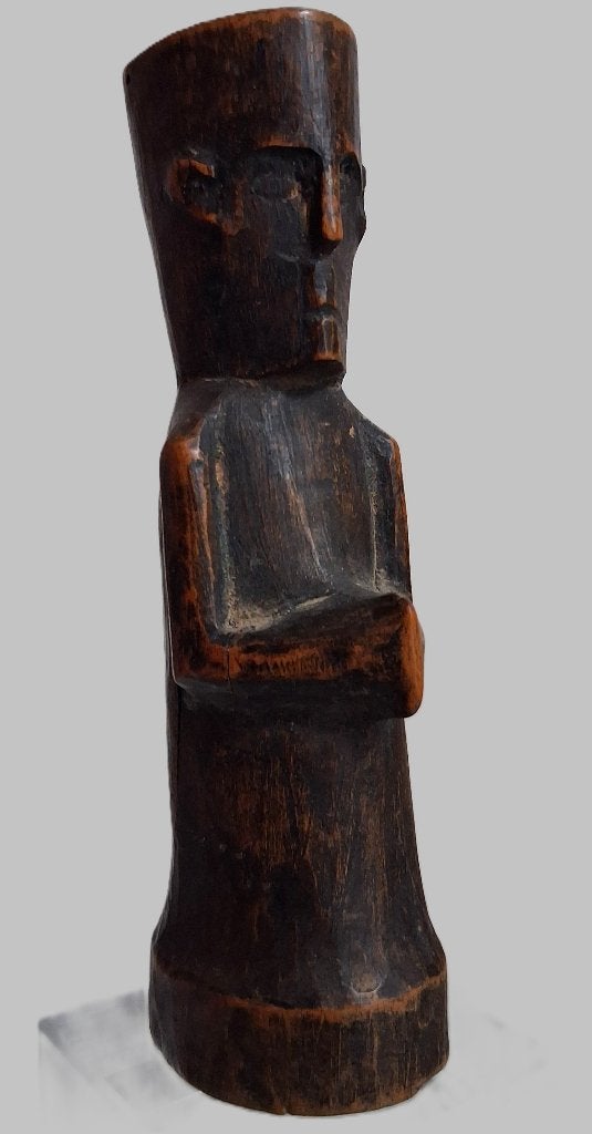 Batak Pagar beeld Dukun /timor dayak asmat leti asmat kris, Antiek en Kunst, 14 cm, Indonesië, Ritueel object, Hout