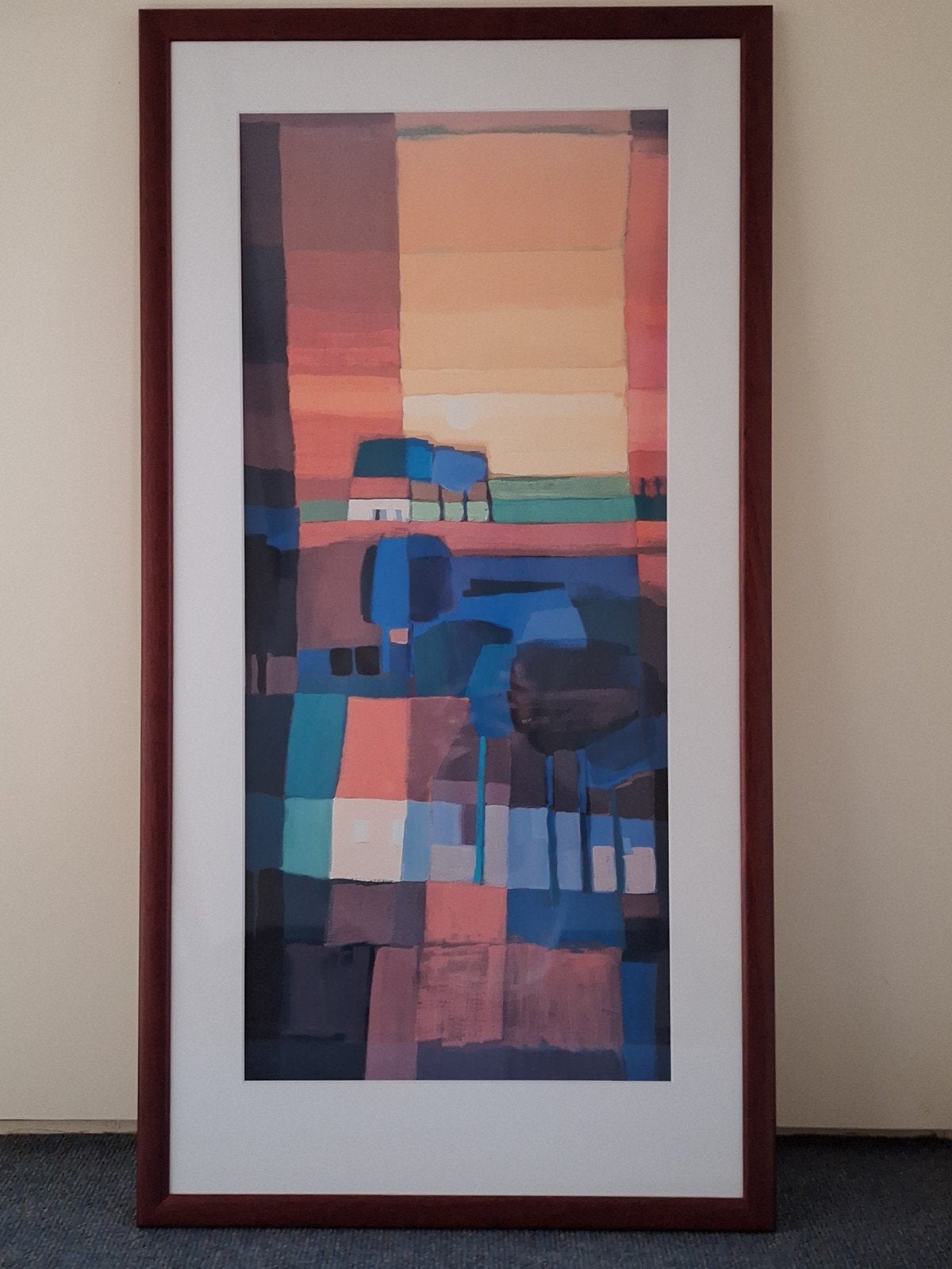 Schilderij "Avondrood" Ton Schulten., Antiek en Kunst, Ophalen