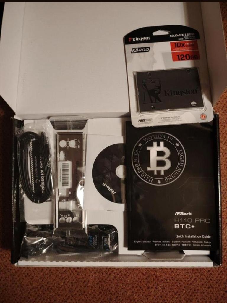 ASRock H110 Pro BTC+ Moederbord + Kingston 120GB SSD, Computers en Software, LGA1151, DDR4, Nieuw, Ophalen of Verzenden