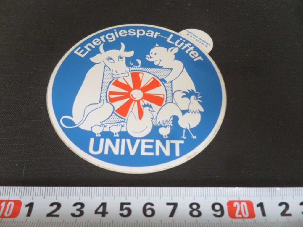 sticker Energiespar - Lüfter  UNIVENT, Ophalen of Verzenden, Zo goed als nieuw