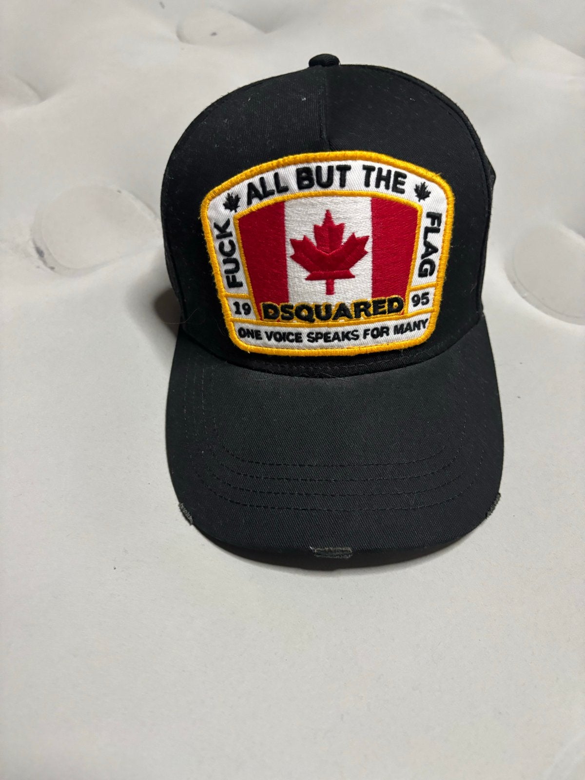 Dsquared2 Pet met Canadese Vlag Patch - Zwart, Ophalen of Verzenden, Zo goed als nieuw, One size fits all, Pet