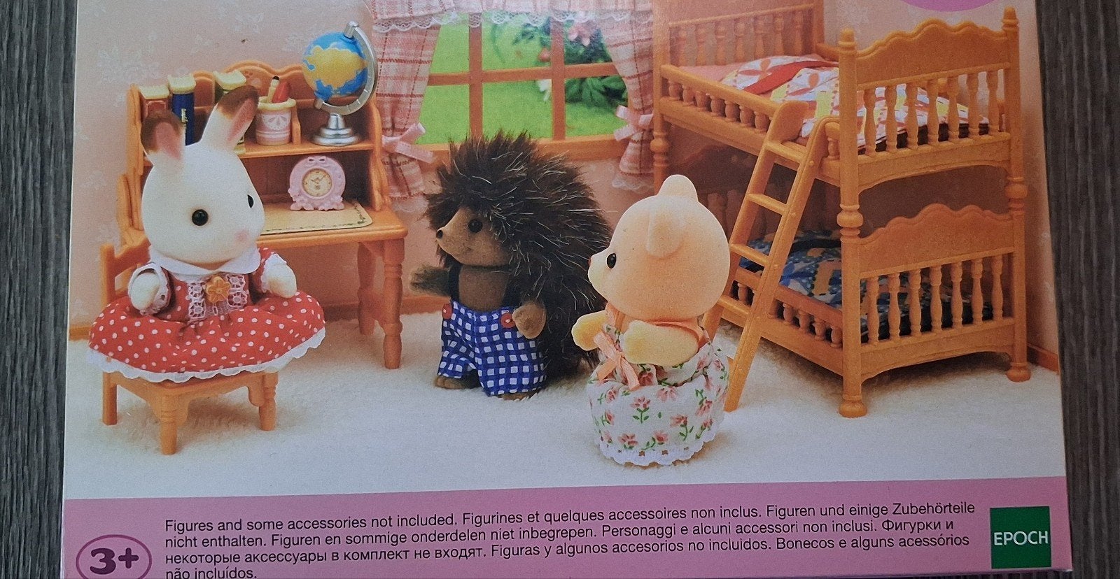 Sylvanian Families Stapelbed & Bureau Set, Kinderen en Baby's, Ophalen of Verzenden, Zo goed als nieuw, Toebehoren