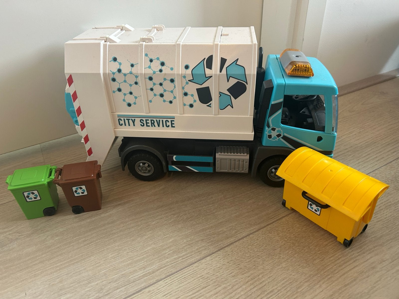 Playmobil City Life 70885 Vuilniswagen met 3 containers, Ophalen of Verzenden, Gebruikt
