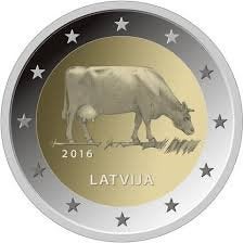2 Euro Letland 2016 - Melkindustrie (Bruine Koe) - UNC, Postzegels en Munten, Munten | Europa | Euromunten, Verzenden, Overige landen