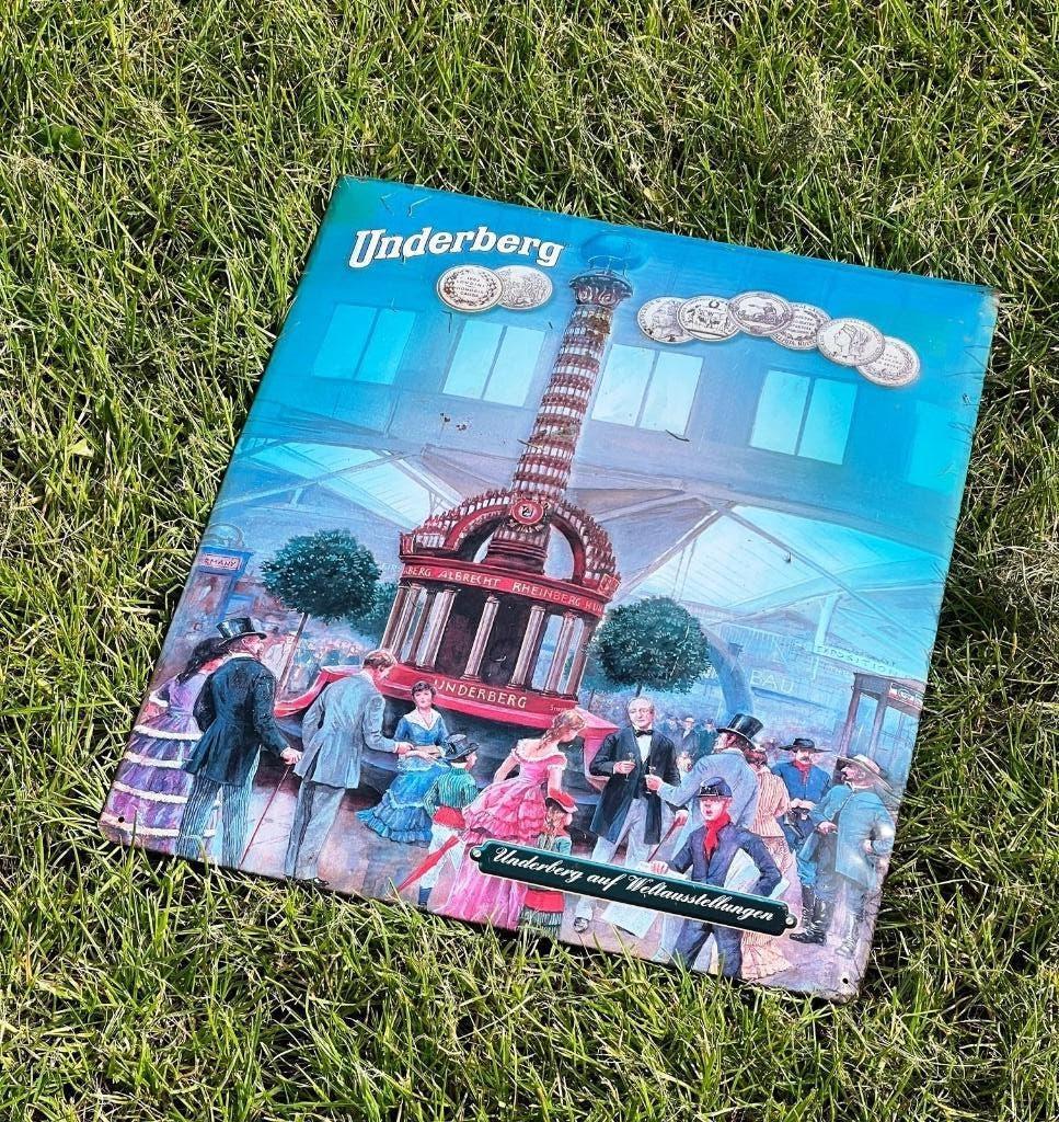Underberg reclame bord ., Verzamelen, Verzenden, Gebruikt, Reclamebord