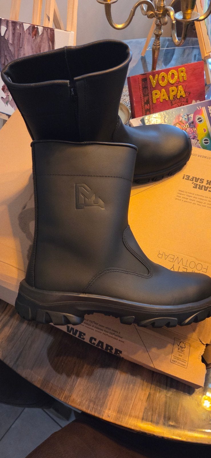 Emma Galus S3 Werklaarzen - Maat 42 nieuw in doos, Zwart, Emma, Boots, Nieuw