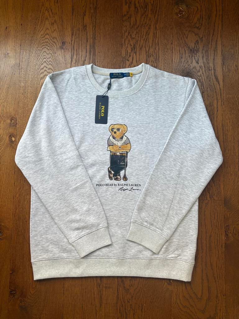 Ralph Lauren polo beer trui sweater grijs maat XXL, Verzenden, Nieuw, Overige maten, Grijs