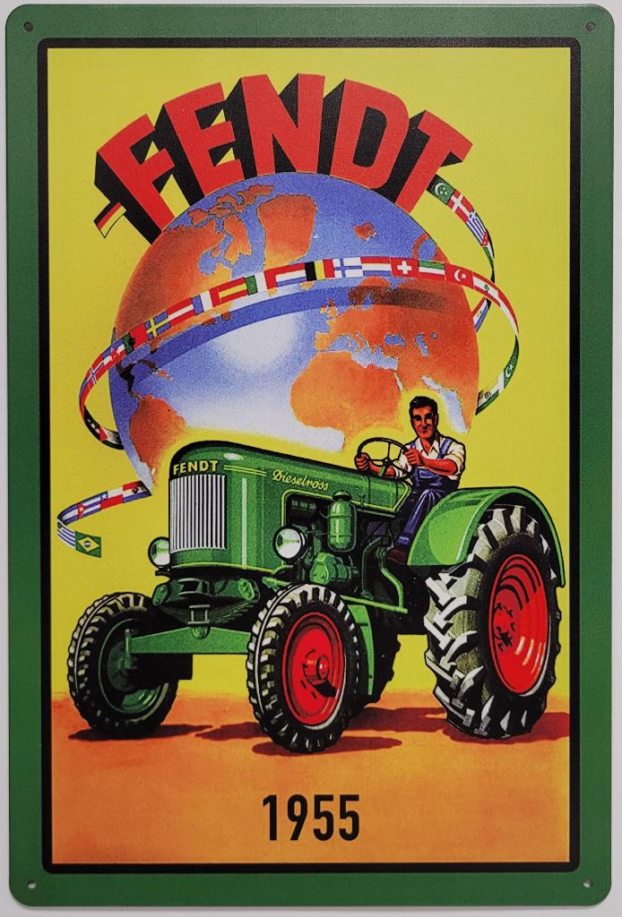 Fendt Tractor 1955 reclamebord van metaal wandbord decoratie, Info@deconoord.nl, Deco Noord, Nieuw, Ophalen of Verzenden