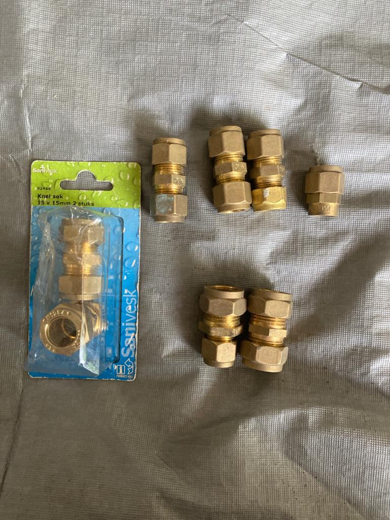 Knel sok 12 en 15 mm - Diverse knelkoppelingen, Ophalen of Verzenden, Gebruikt, Overige typen
