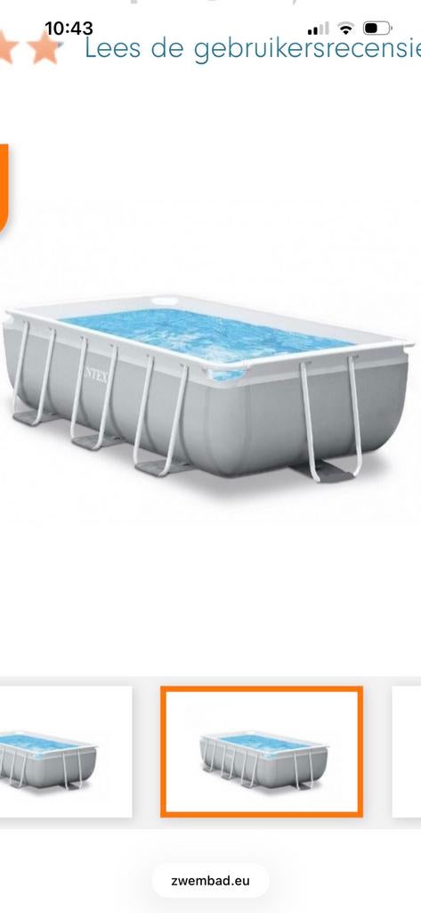 Intex Prism Frame zwembad - 300 x 175 x 80 cm, Ophalen, Gebruikt, Minder dan 80 cm, Minder dan 200 cm