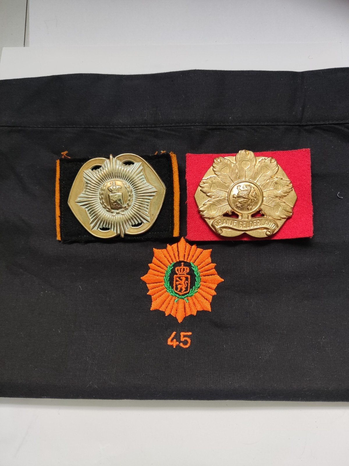 lotje 45 Painfbat, Verzamelen, Ophalen of Verzenden, Landmacht, Nederland, Embleem of Badge