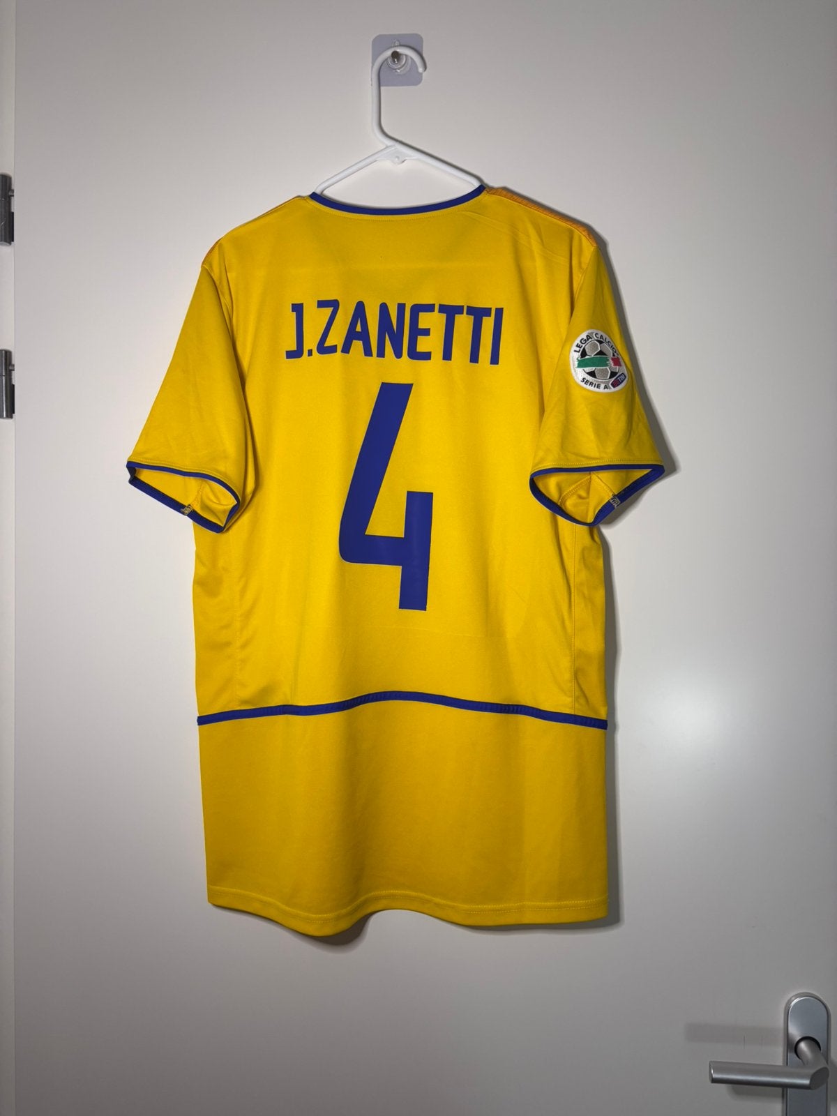 Inter Milan 2002/03 Javier Zanetti #4 vintage voetbal shirt, Maat L, Verzenden, Zo goed als nieuw, Shirt