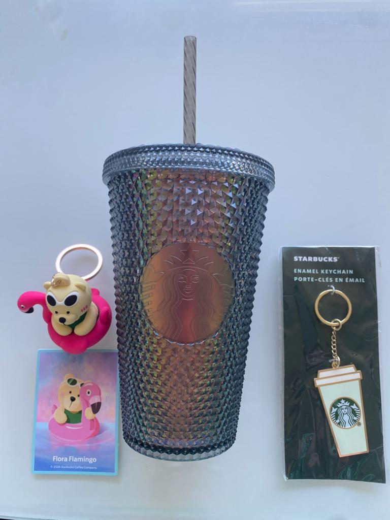 Starbucks zwart/goude tumbler en Bearista sleutelhanger, Ophalen of Verzenden, Nieuw