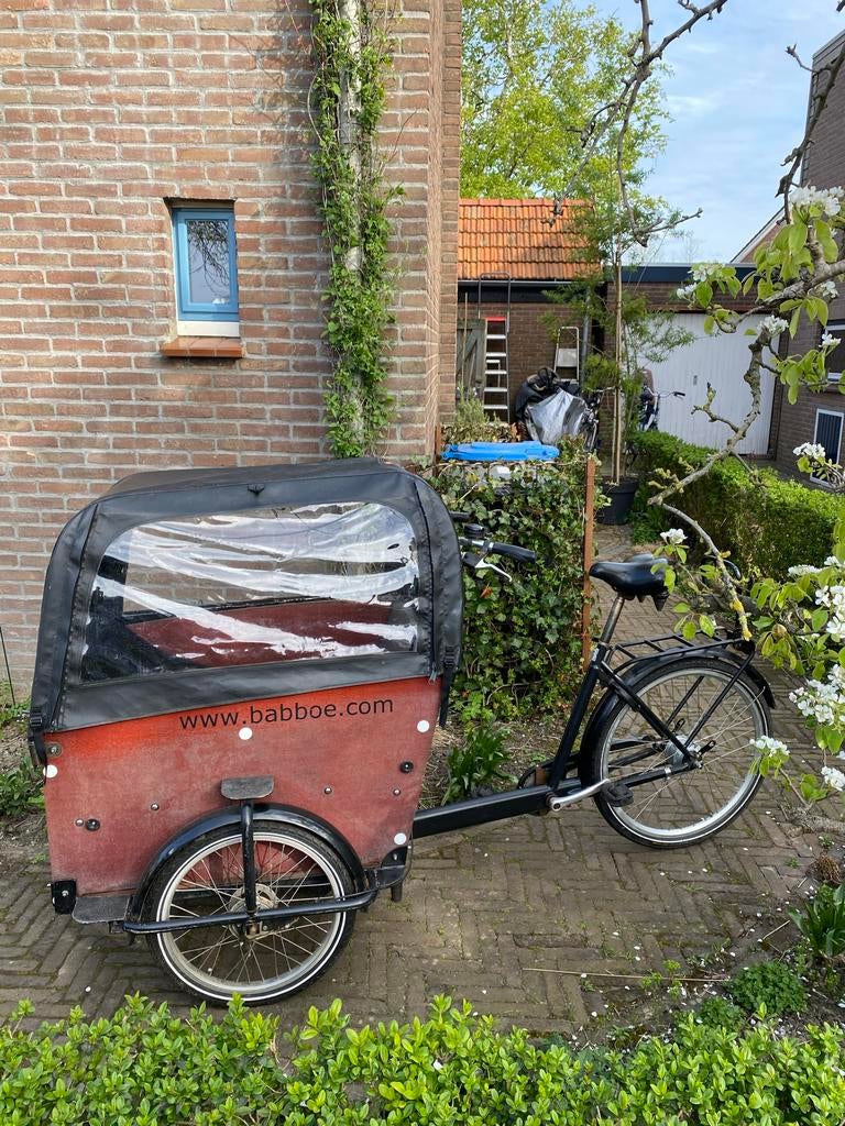 Babboe Big Bakfiets - Niet Elektrisch, Regenhuif & Babyzitje, Gebruikt, Huif, 2 kinderen, Ophalen