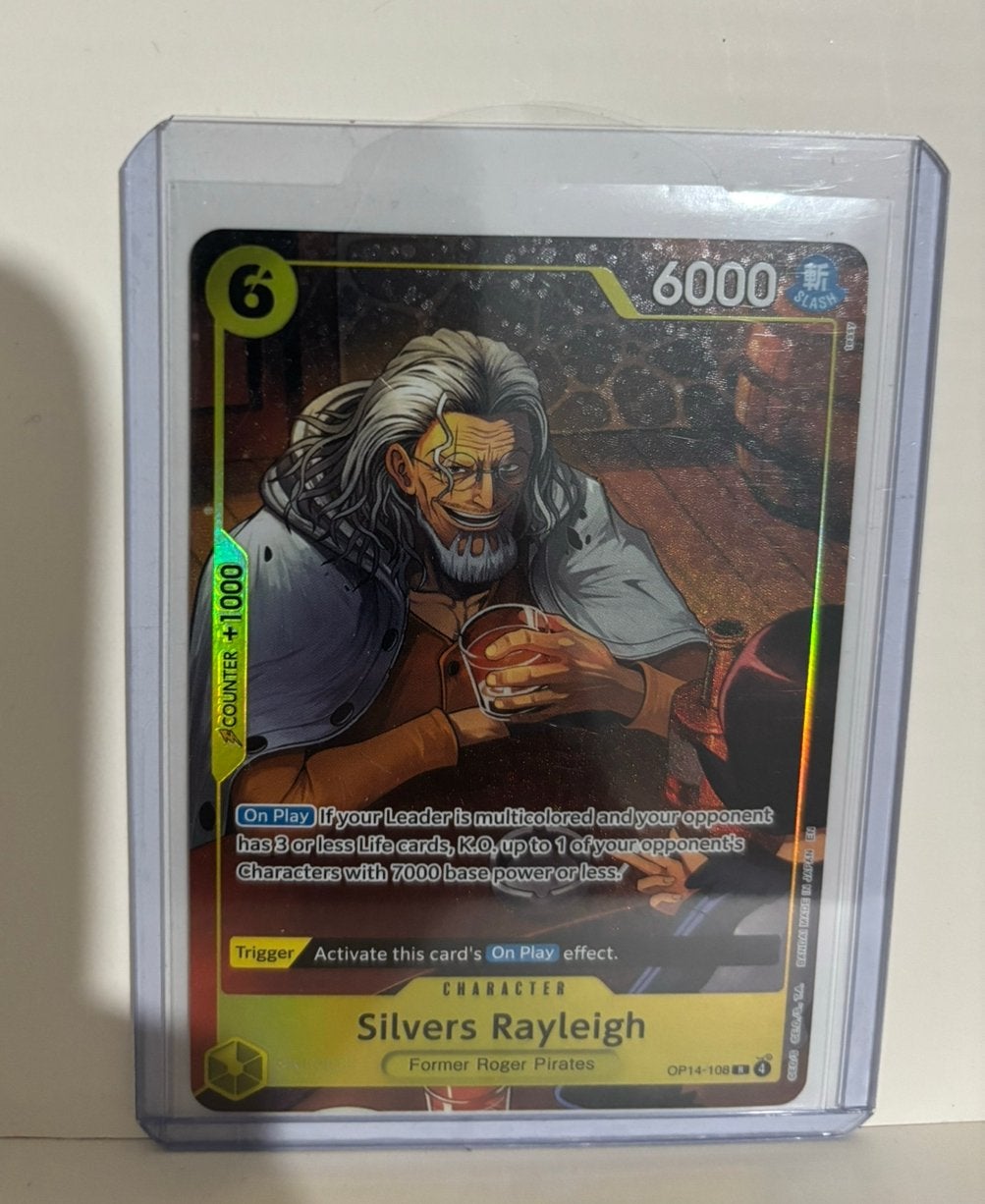 One Piece Kaarten - Silvers Rayleigh & Shakuyaku (Foil), Ophalen of Verzenden, Zo goed als nieuw, Meerdere kaarten, Foil