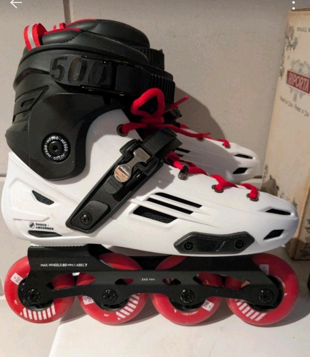 Oxelo freeride skates MF500 size 43, Sport en Fitness, Skeelers, Ophalen of Verzenden, Zo goed als nieuw