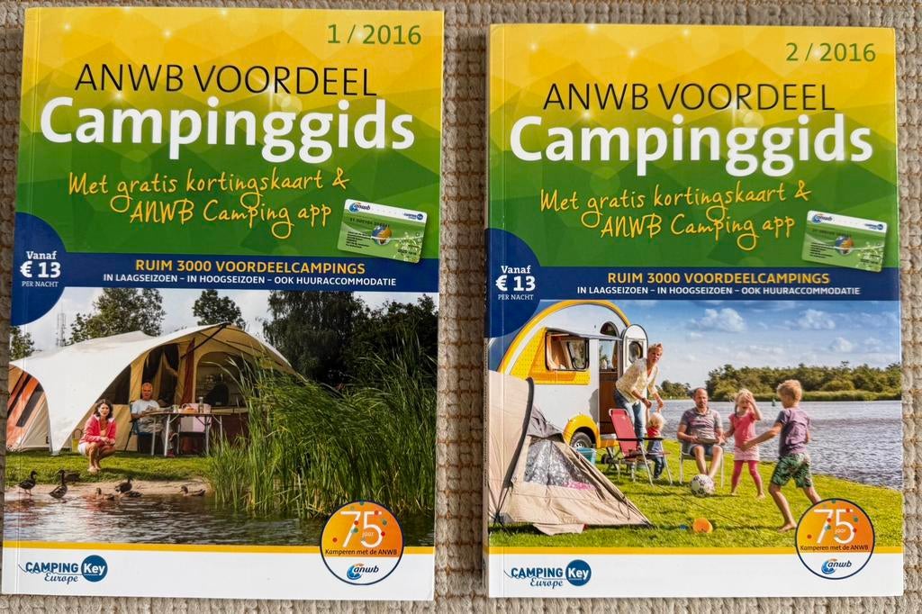 ANWB voordeel Campinggids 1/2016 + 2/2016, Ophalen, Europa, Zo goed als nieuw, Campinggids