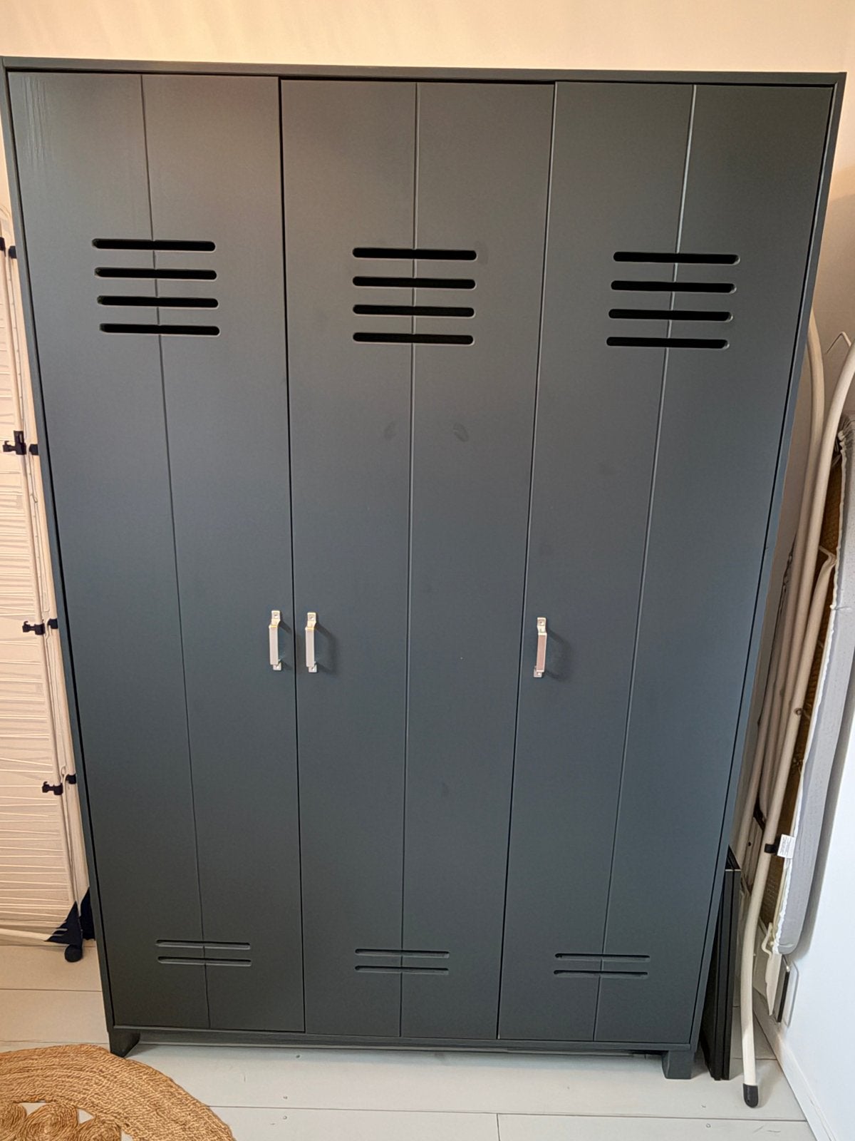 Woood locker kast grijs, Ophalen, Gebruikt, 100 tot 150 cm, 150 tot 200 cm