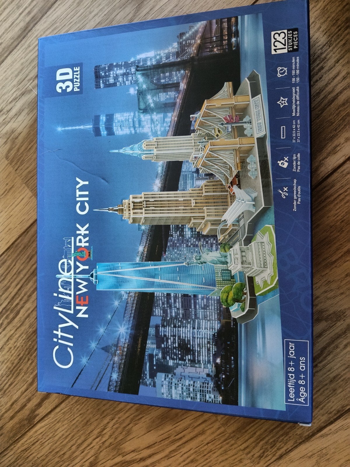 3D Puzzel CityLine New York City - 123 Stukjes, Ophalen of Verzenden, Minder dan 500 stukjes, Nieuw, Rubik's of 3D-puzzel
