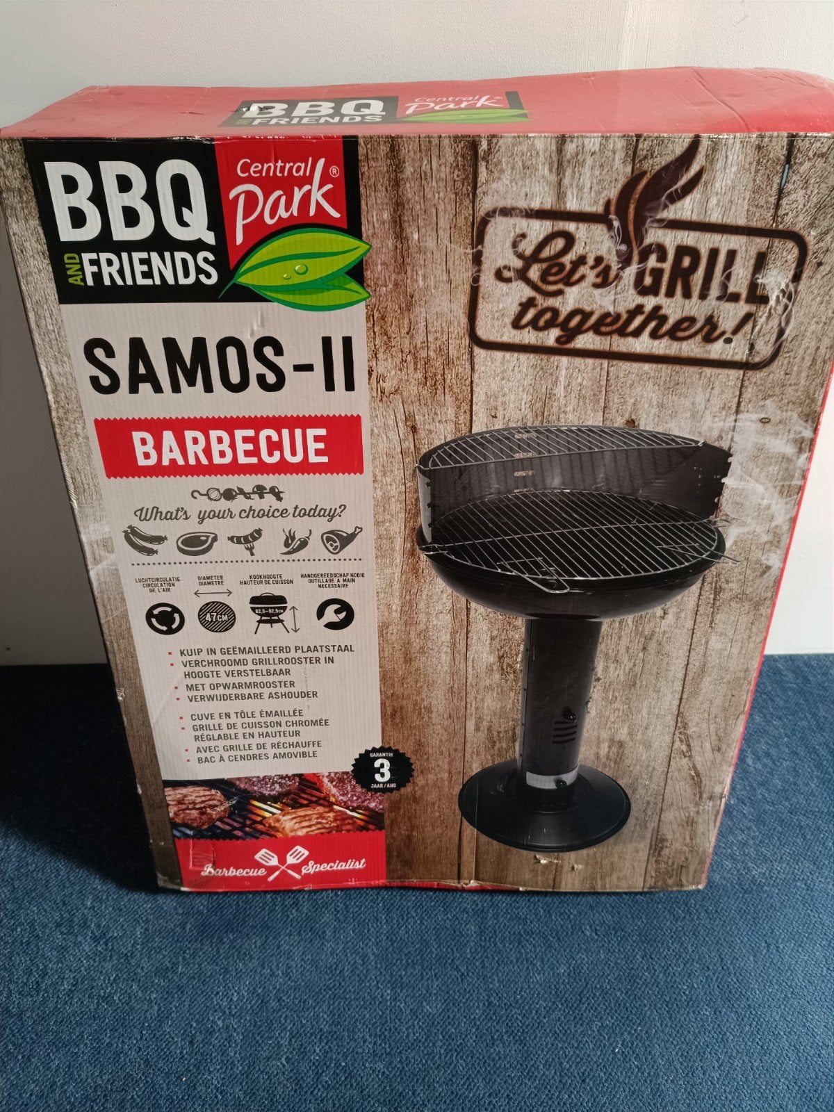 Central Park Samos-II Barbecue - Nieuw in doos, Ophalen, Nieuw, Central Park
