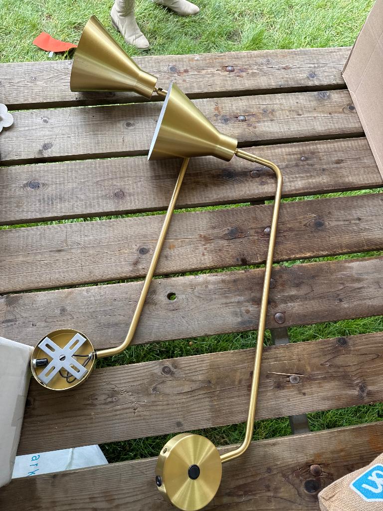 Wandlampen goud it’s about romi, Ophalen, Zo goed als nieuw, Metaal, Modern klassiek