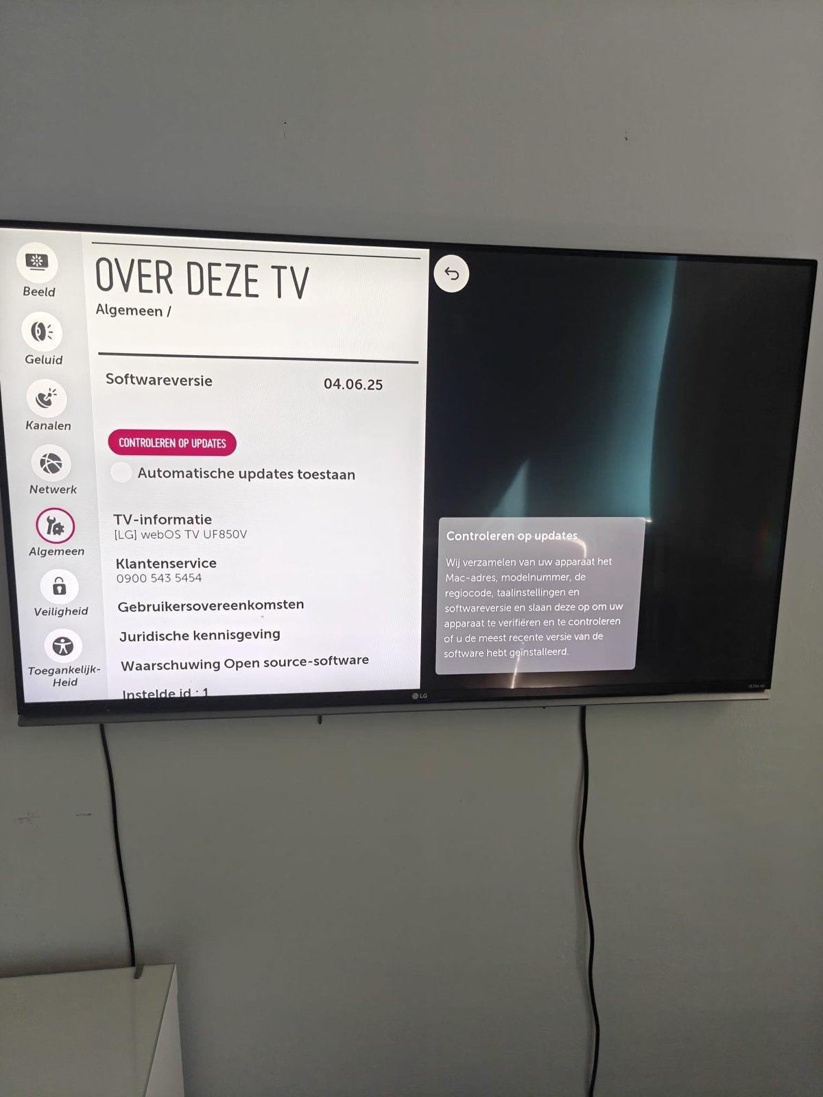 LG 49UF850V 4K UHD Smart TV - Zo goed als nieuw, Ophalen, LED, 50 Hz, Zo goed als nieuw