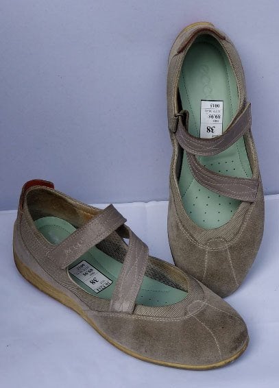 Ballerina Grijs, Ecco, Grijs, Gedragen, Ballerina's