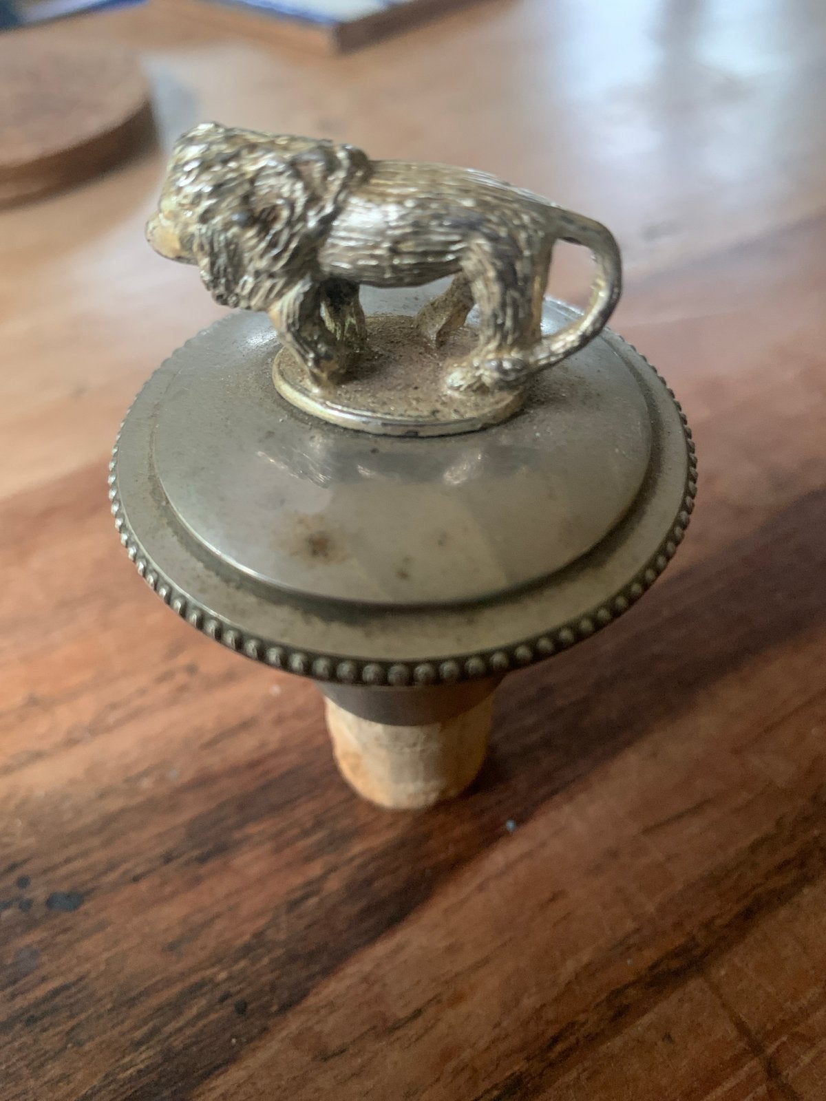Vintage Flessenstop met Leeuw - Uniek Design, Ophalen