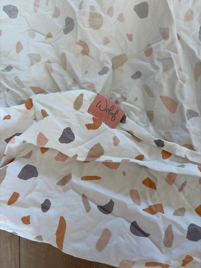 Witlof for kids Tuck-Inn ledikantlaken ruffle 60x120cm, Jongetje of Meisje, Ophalen of Verzenden, Zo goed als nieuw, Wit