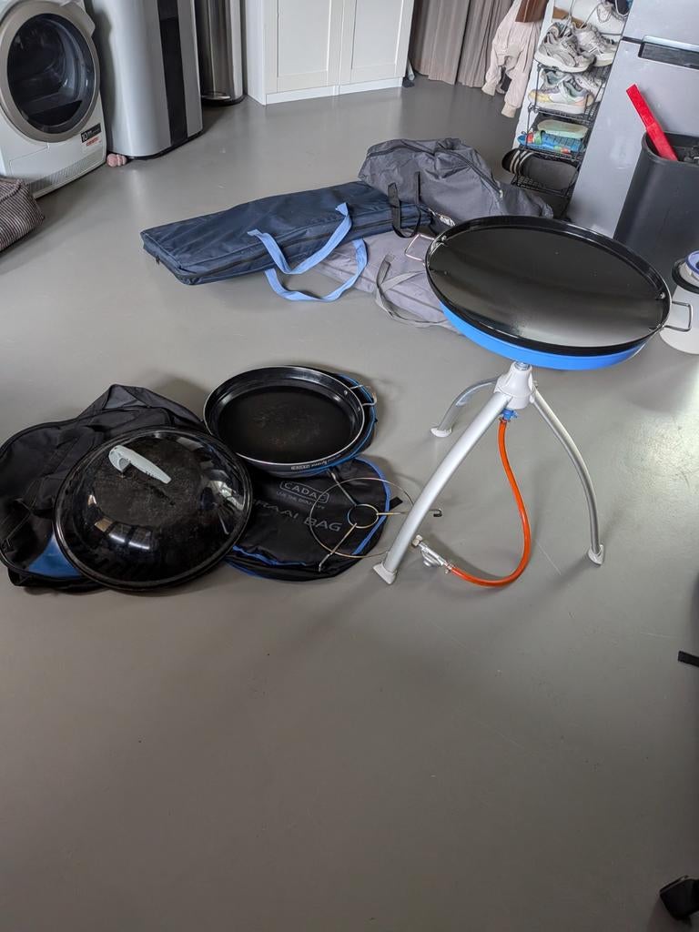 Cadac Skottelbraai met Paellapan, Deksel en Gasslang, Ophalen, Zo goed als nieuw, Cadac