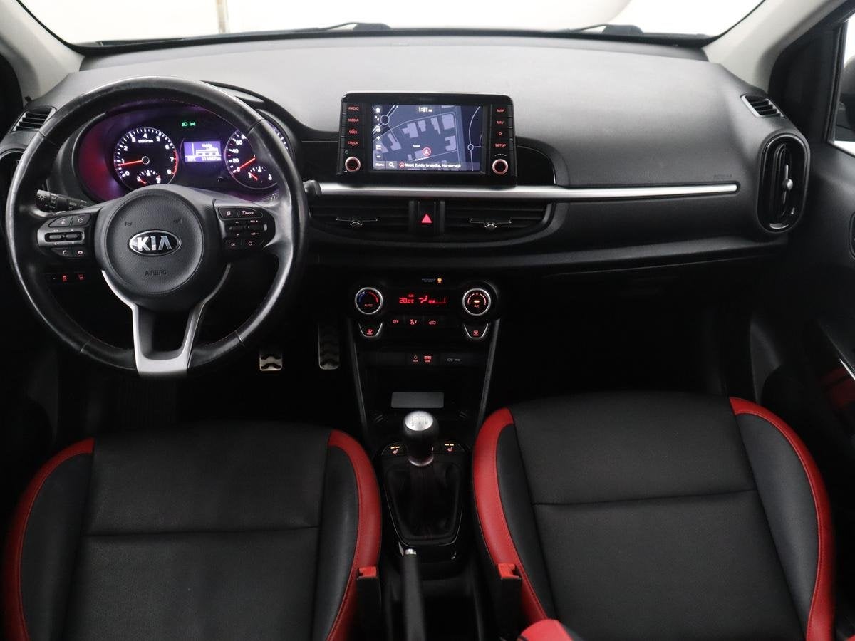 Kia Picanto 1.2 CVVT GT-Line | Leder | Stuur/stoel verwarmin, Auto's, Voorwielaandrijving, 839 kg, Gebruikt, Euro 6