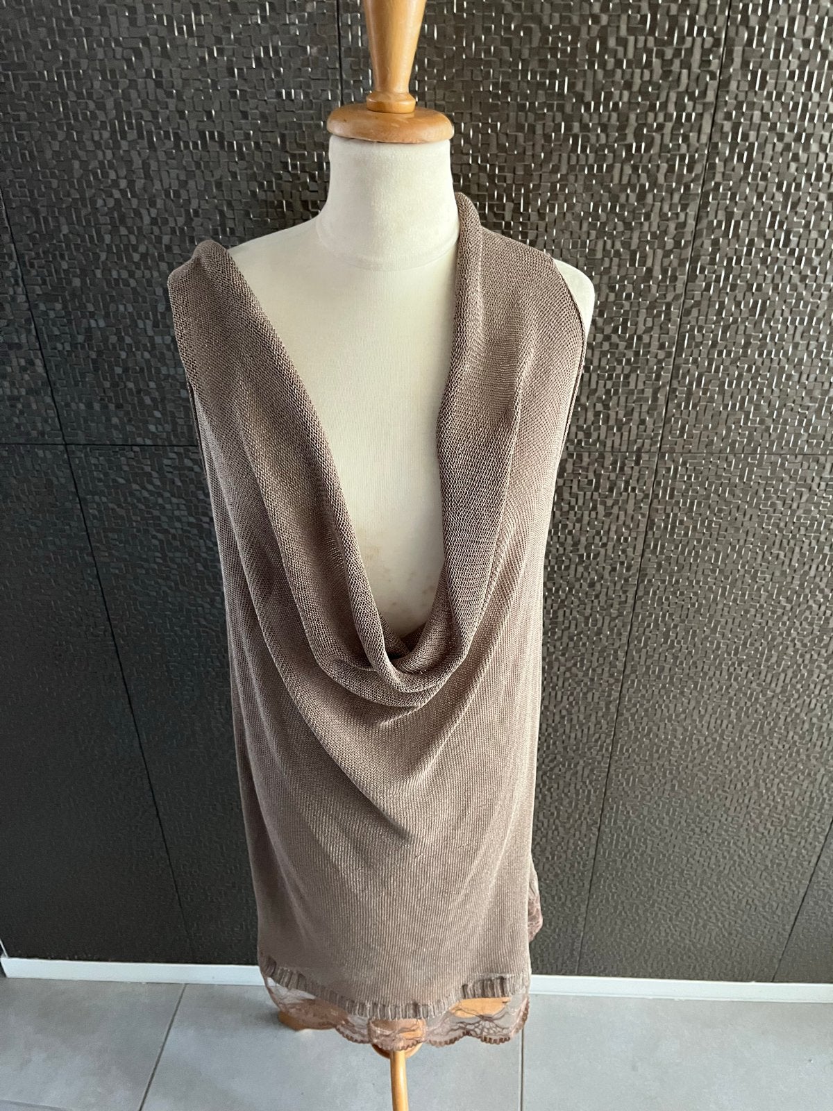 Le Fate Italiaanse jurk maat 50, Bruin, Verzenden, Maat 46/48 (XL) of groter, Nieuw