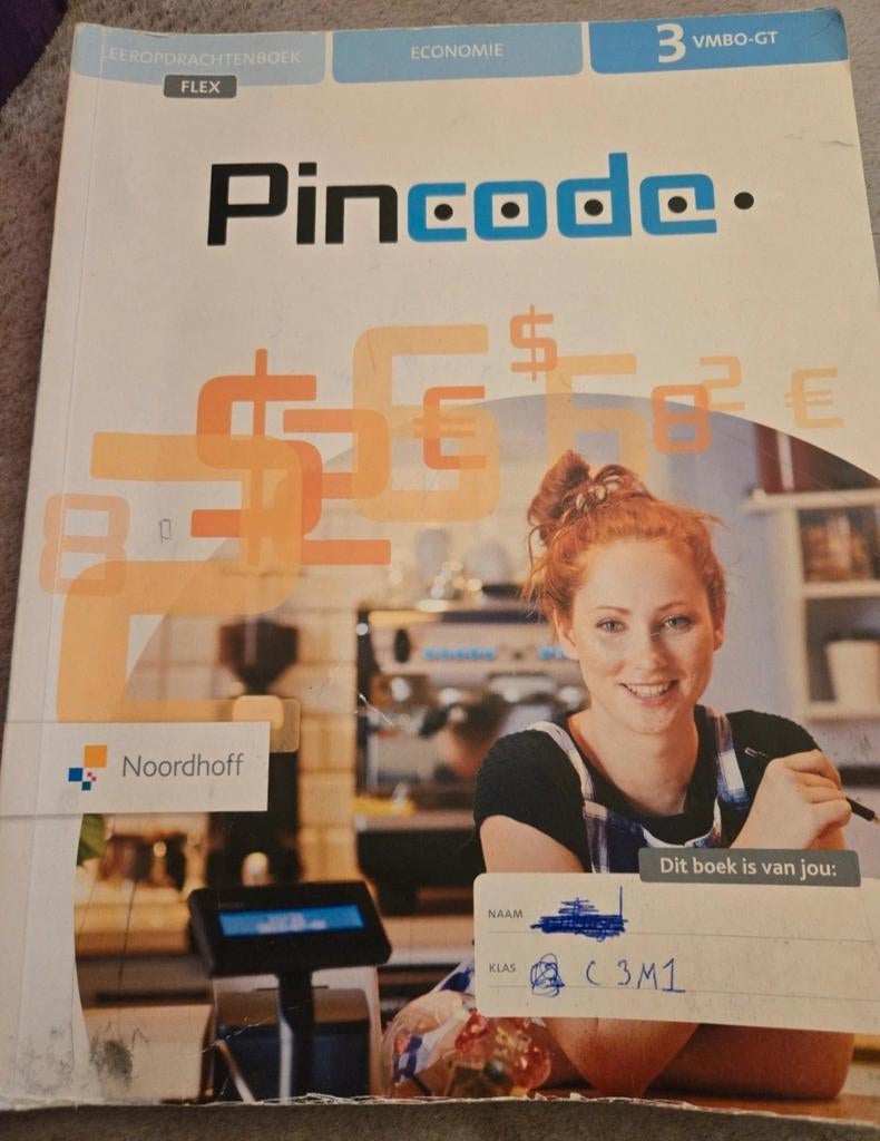 Pincode Economie vmbo-gt 3 leeropdrachtenboek, Ophalen of Verzenden, Gelezen, VMBO, Economie