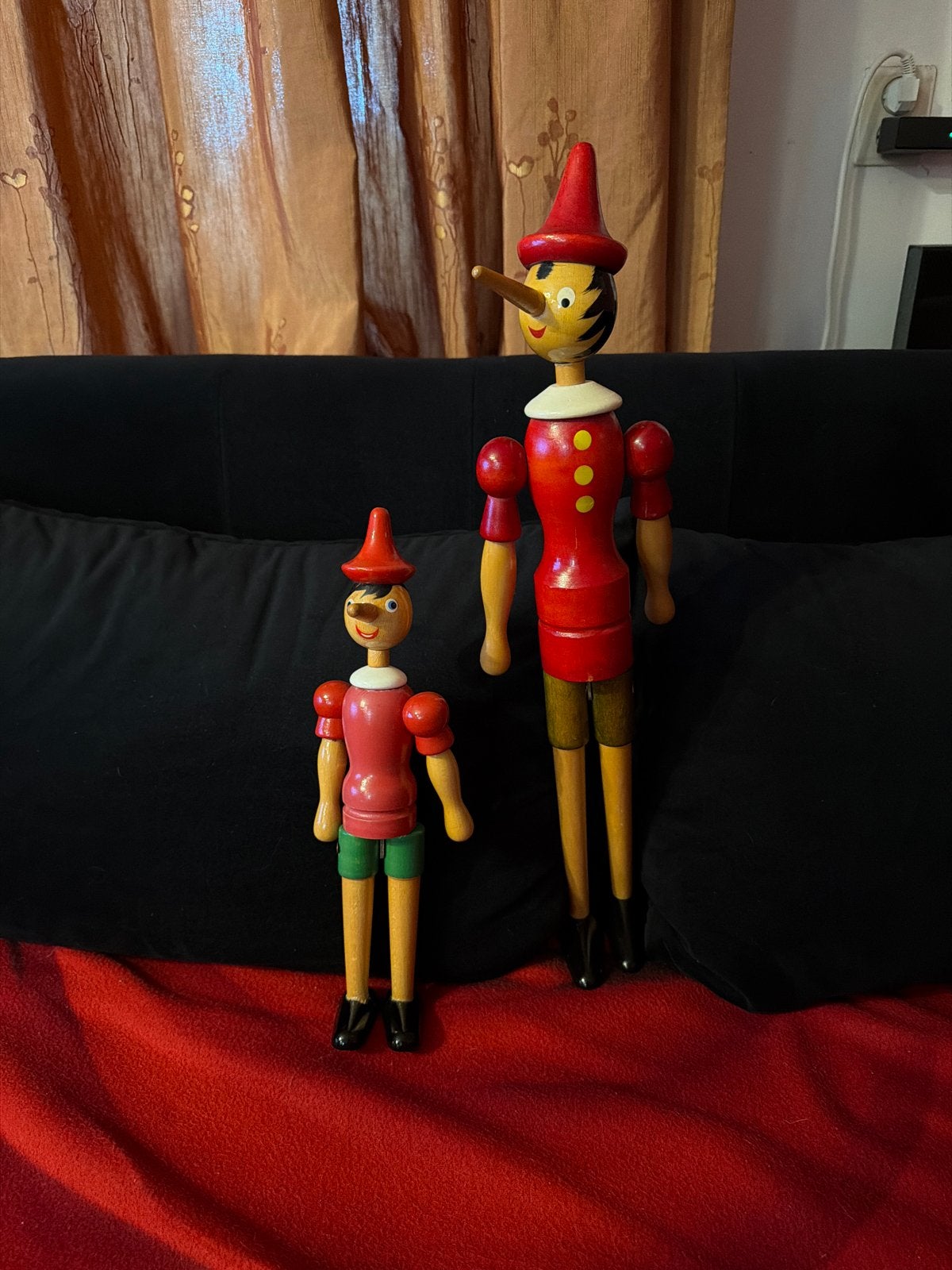 Set van 2 vintage houten Pinokkio poppen - Gio Galetti, jare, Antiek en Kunst, Ophalen of Verzenden