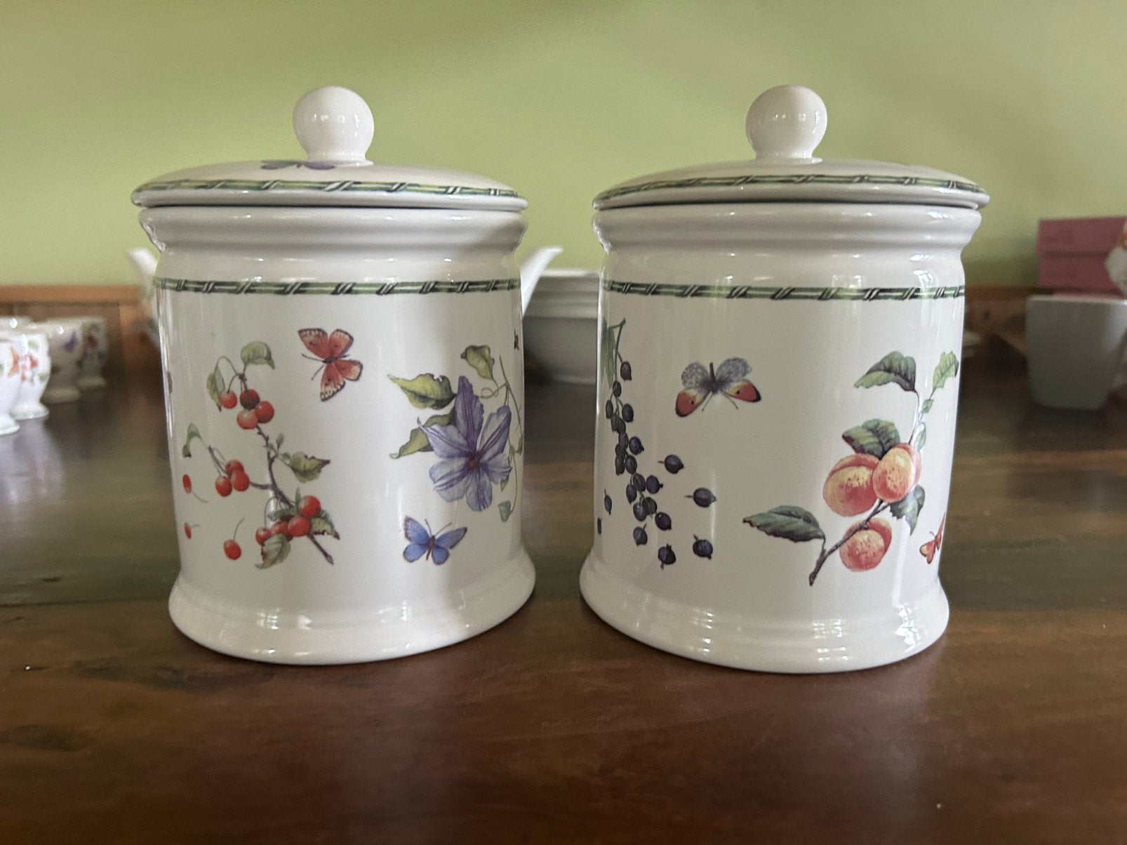 Twee potten Janneke Brinkman Flower & Fruits, Huis en Inrichting, Ophalen of Verzenden, Overige stijlen, Overige typen