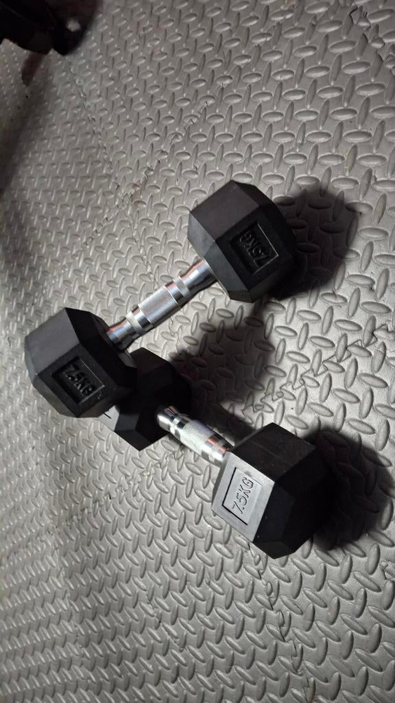 Hexagon Dumbell 2x7.5kg, Ophalen of Verzenden, Dumbbell