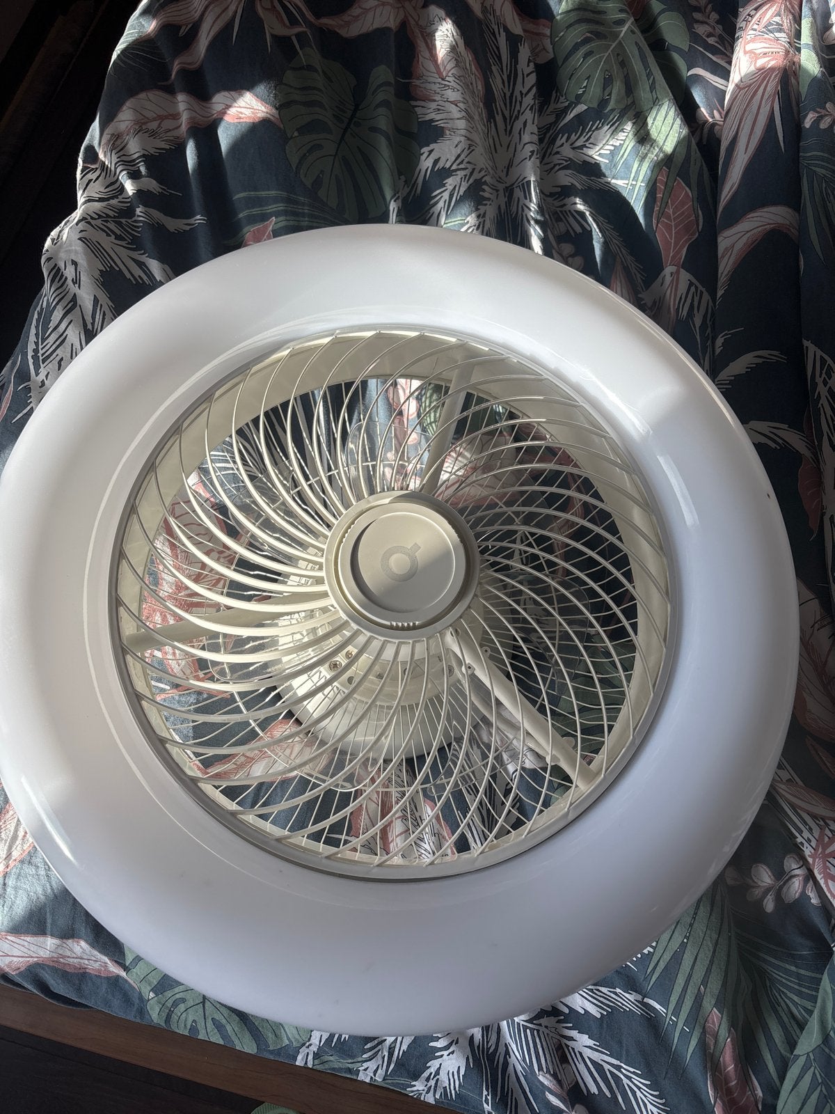Plafondventilator met led lamp en afstandsbediening, Ophalen, Wit, Gebruikt, Met afstandsbediening