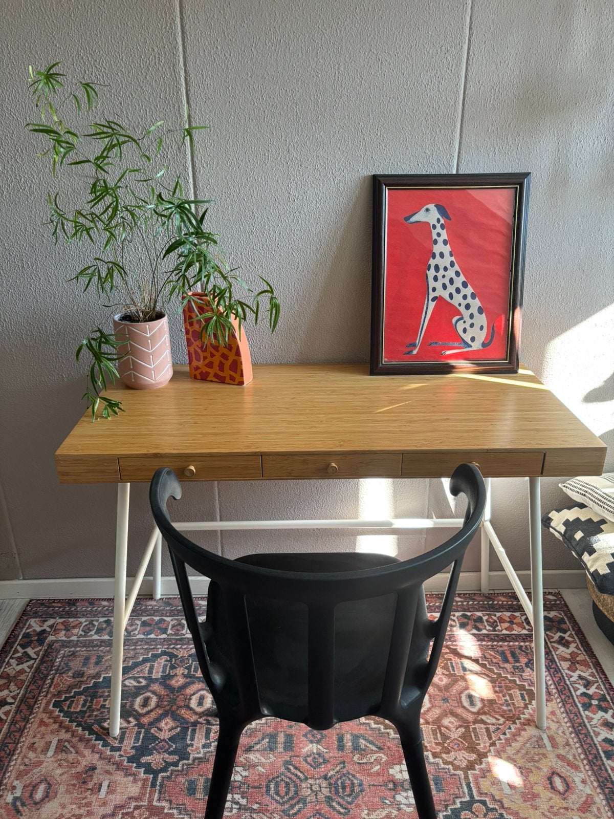 Zgan bamboe bureau Ikea Lillasen, Ophalen, Zo goed als nieuw