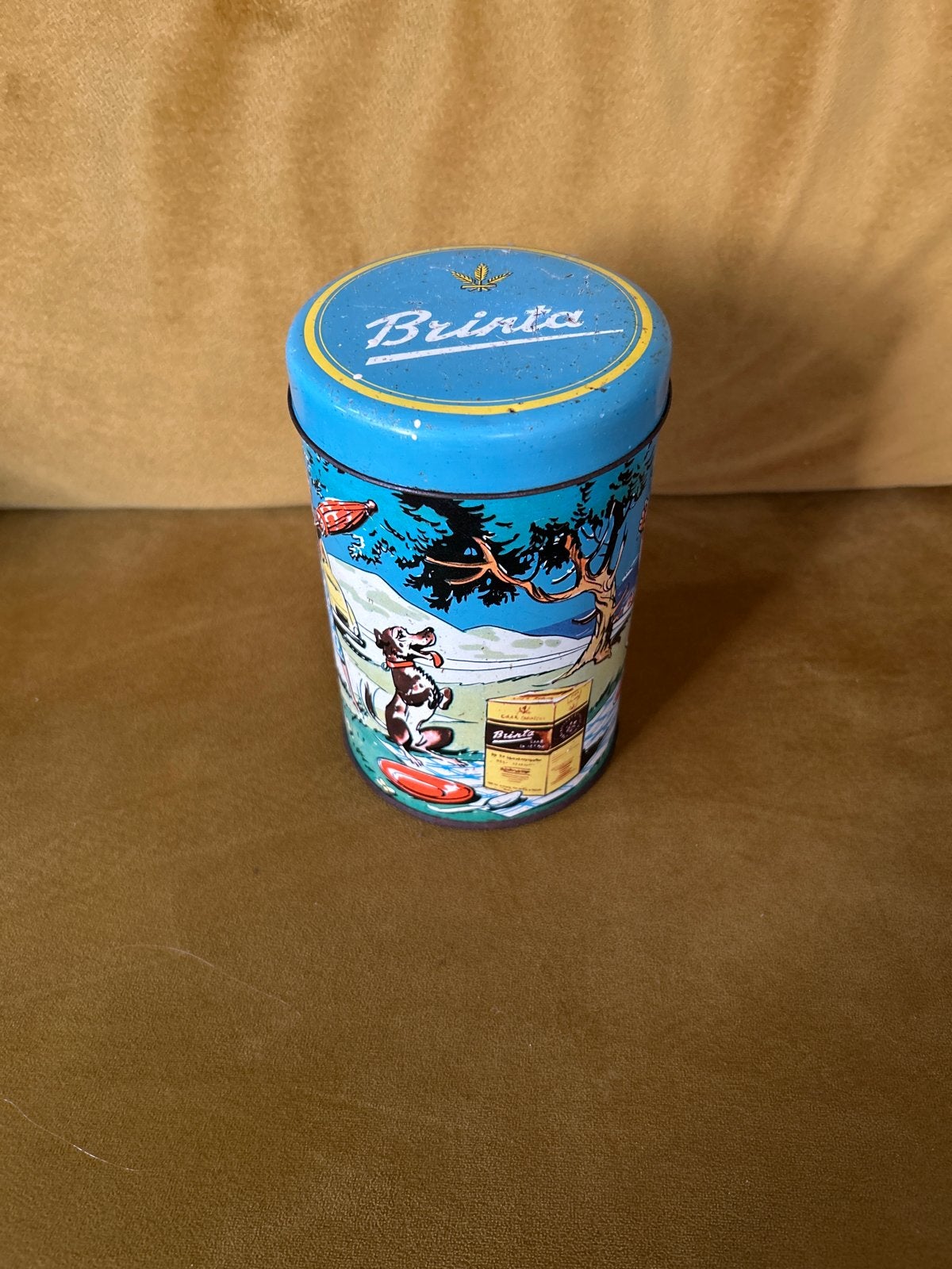 Vintage Brinta blik met deksel - Goede staat, Verzamelen, Ophalen of Verzenden, Gebruikt, Overige, Overige merken