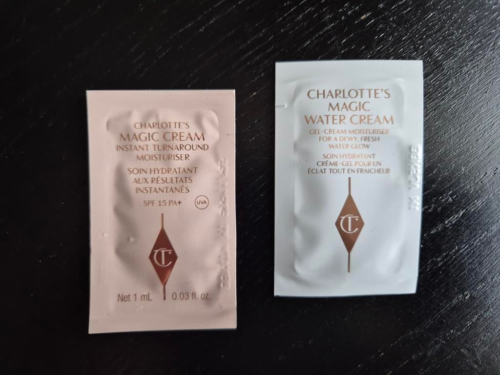 CHARLOTTE TILBURY Magic Cream & Water Cream sample set creme, Ophalen of Verzenden, Nieuw, Gehele gezicht, Verzorging