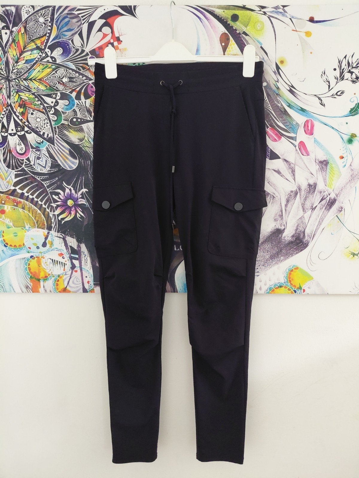 Woman&Co Travelstof Broek Maat S, Woman&Co, Zwart, Ophalen of Verzenden, Zo goed als nieuw