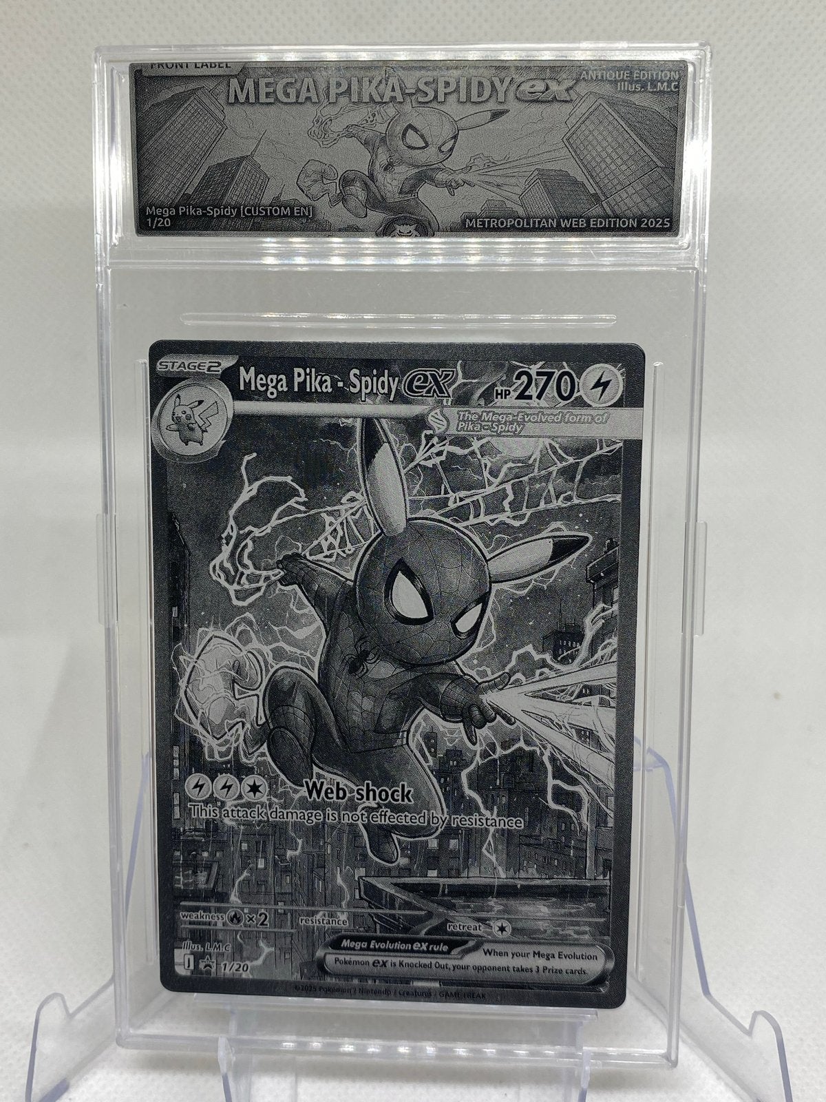Custom Metal Display Kaart - Pika Spidy ex (Spider-Man), Ophalen of Verzenden, Nieuw, Losse kaart